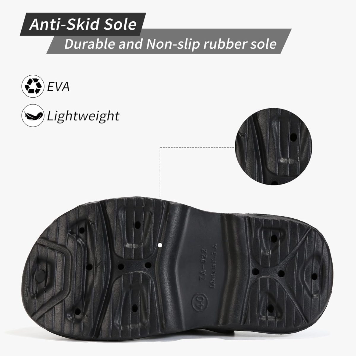 ⁦D.D.Star Garden Clogs Shoes For Men and Women Slip-On Mule Sandals With Arch Support Comfort Slip-on Slippers⁩ - الصورة ⁦6⁩