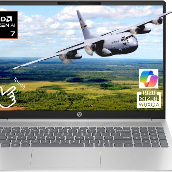 HP Pavilion 16" Touchscreen Laptop - WUXGA (1920 x 1200) - AMD Ryzen 7 8840U - 16GB LPDDR5-6400Mhz RAM - 512GB PCIe SSD - Backlit Keyboard - Copilot PC - 1080p Webcam - Windows 11 Home - w/Stylus Pen