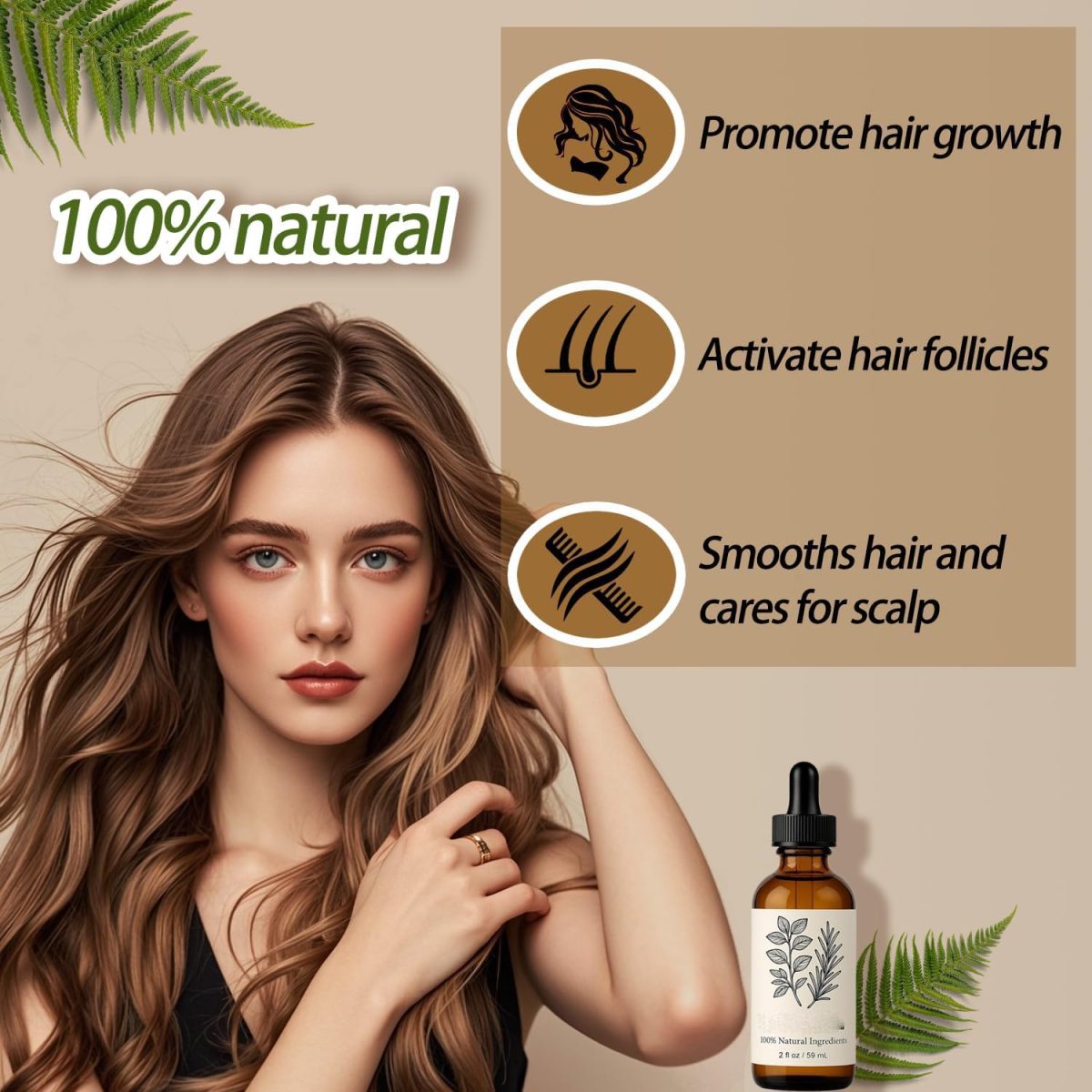 ⁦Fari Oil, Fari Oil Hair Growth Organic, Botanical Scalp With Herbal Infusion, Plant-Based Formula For Dry Scalp & Edges (1PC)⁩ - الصورة ⁦6⁩