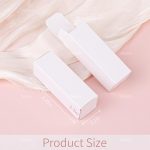 ⁦AUEAR, 50 Pack White Kraft Paper Lipstick Boxes Empty Lip Gross Box 3.35'x1.1'x1.1' Rectangle Lip Balm Boxes Perfume Essence Oil Packaging Cases for DIY Lip Gloss Gift Packing⁩ - الصورة ⁦3⁩