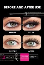 ⁦AXIYIBZI Black Mascara & Eyeliner Set - Waterproof Smudge-Proof Combo for Voluminous Lashes + Sharp Wings | 24H All-Day Wear, Clump-Free, Easy Application⁩ - الصورة ⁦3⁩