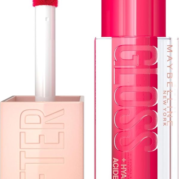 Maybelline New York - Moisturizing Lip Gloss & Instant Shine - Enriched with Hyaluronic Acid - Non-sticky - Lifter Gloss Candy Drop - Shade : Bubble Gum (24) - 5 ml