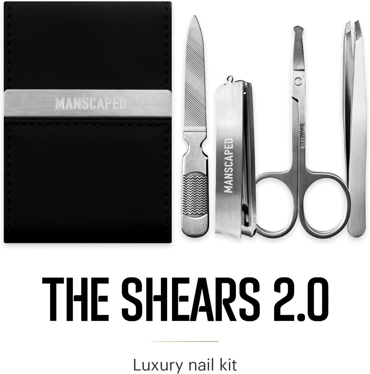 ⁦Manscaped Refining The Gentleman Tool Box 4.0 Contains: Lawn Mower® 4.0 Electric Trimmer, Weed Whacker® 2.0 Nose & Ear Hair Trimmer, Plow® 2.0, Shears Four Piece Luxury Nail Kit, Shed Toiletry Bag⁩ - الصورة ⁦4⁩