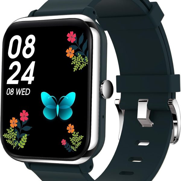 BLS-SA Smart Watch for Men Women,1.81" Display Smartwatch With Live Wallpaper Fast Charge Long lasting battery Bluetooth Fitness Tracker With Phone Calling IP68 For iOS Android Phone（Black）