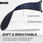 ⁦WestEagle Magnetic Leather Watch Band Compatible with Samsung Galaxy Watch Ultra 47mm (2024) Magnetic Buckle Design Adjustable Classic Wristbands Accessories Replacement Straps for Men and Women⁩ - الصورة ⁦5⁩