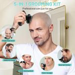 ⁦Congeowe 5-in-1 Electric Head Shaver for Bald Men – IPX7 Waterproof, Rechargeable Wet & Dry Groomer, Black⁩ - الصورة ⁦3⁩