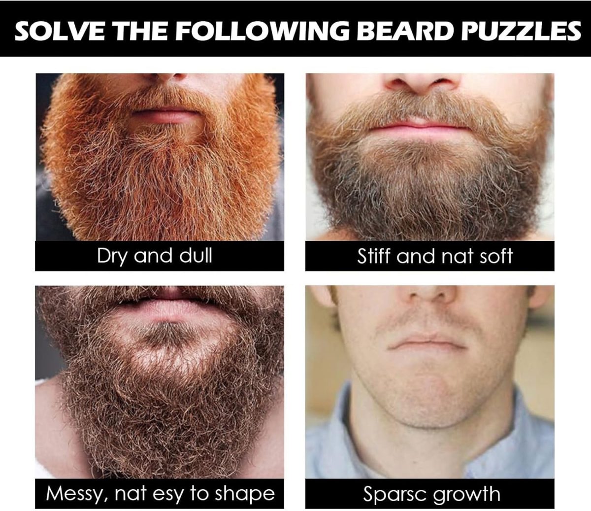 ⁦AXIYIBZI Beard Growth Oil Kit, Beard Care Serum, Roller for Hair Growth for Men, Men's Facial Hair Nutrition Nourishing Beard Care⁩ - الصورة ⁦7⁩