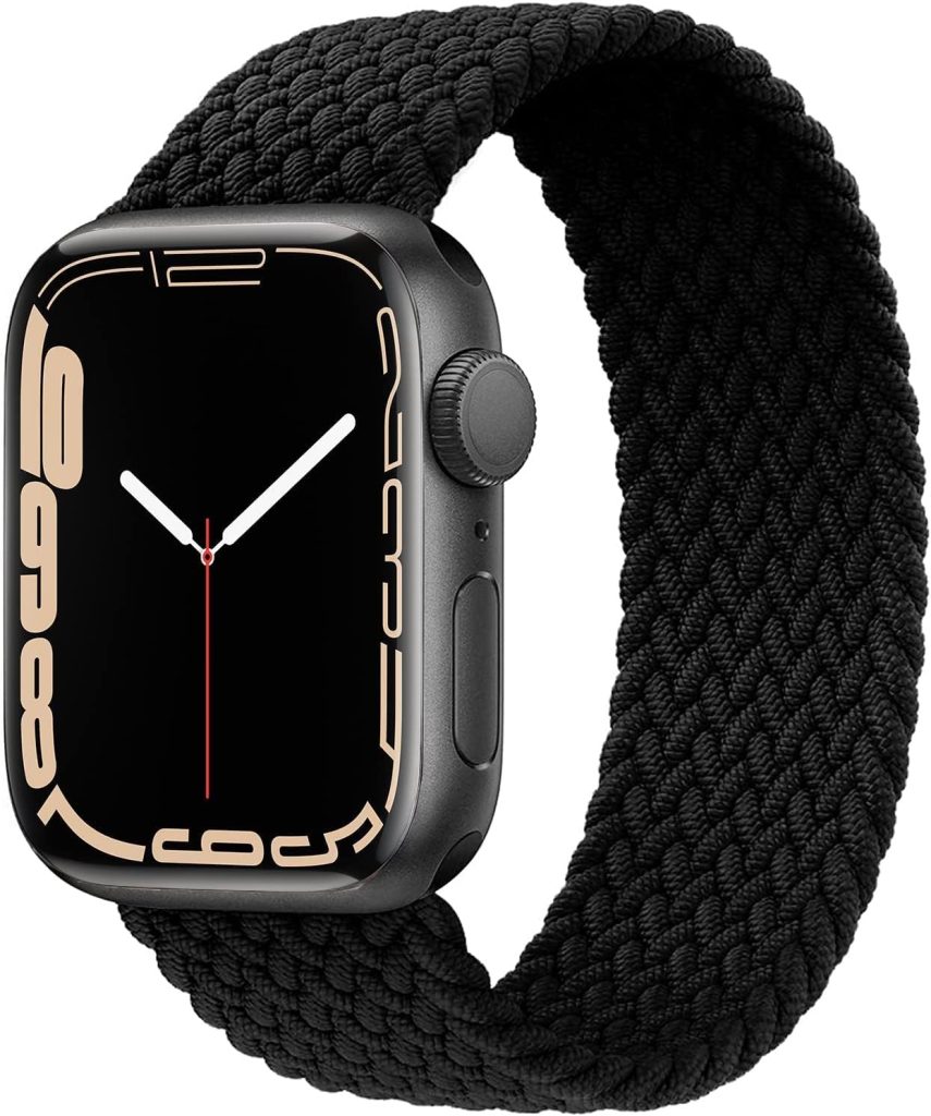 Dado Braided Solo Loop Nylon Strap for Apple Watch, Elastic Bracelet for Series Ultra 2 | 9 | 8 Ultra | 8 | 7 | 6 | 5 | 4 | 3 | SE with metal connectors