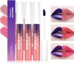 Mrettick Peel Off Lip Stain 3 Colors Matte Tattoo Peel Off Lip Liner Set Long-lasting Waterproof Nude Lip Gloss Highly Pigmented Tattoo Lip Tint Stain (#1, M)