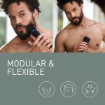 ⁦Panasonic XSHAPE-TRIM MULTISHAPE, Main Unit with Li-ion Battery, Detail Shaver/Trimming Head Attachment Set, Beard and Hair Trimmer, Facial Cleansing Brush, Black⁩ - الصورة ⁦3⁩