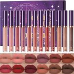 Excefore Matte Liquid Lipstick Makeup Set, 12pcs Long Lasting Waterproof Velvet Lip Gloss High Pigmented Lip, Non-stick Cup Not Fade Waterproof Lip Gloss Makeup Gift for Women and Girls