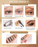 ⁦NALACAL Auburn Tinted Eyebrow Gel Kit - 2PCS Brow Thickening Gel with Dual Brushes: Waterproof, Long-Lasting Brow Filler and Defining Gel for Natural, Fuller Eyebrows – Ideal Makeup Gift Set for Women⁩ - الصورة ⁦4⁩