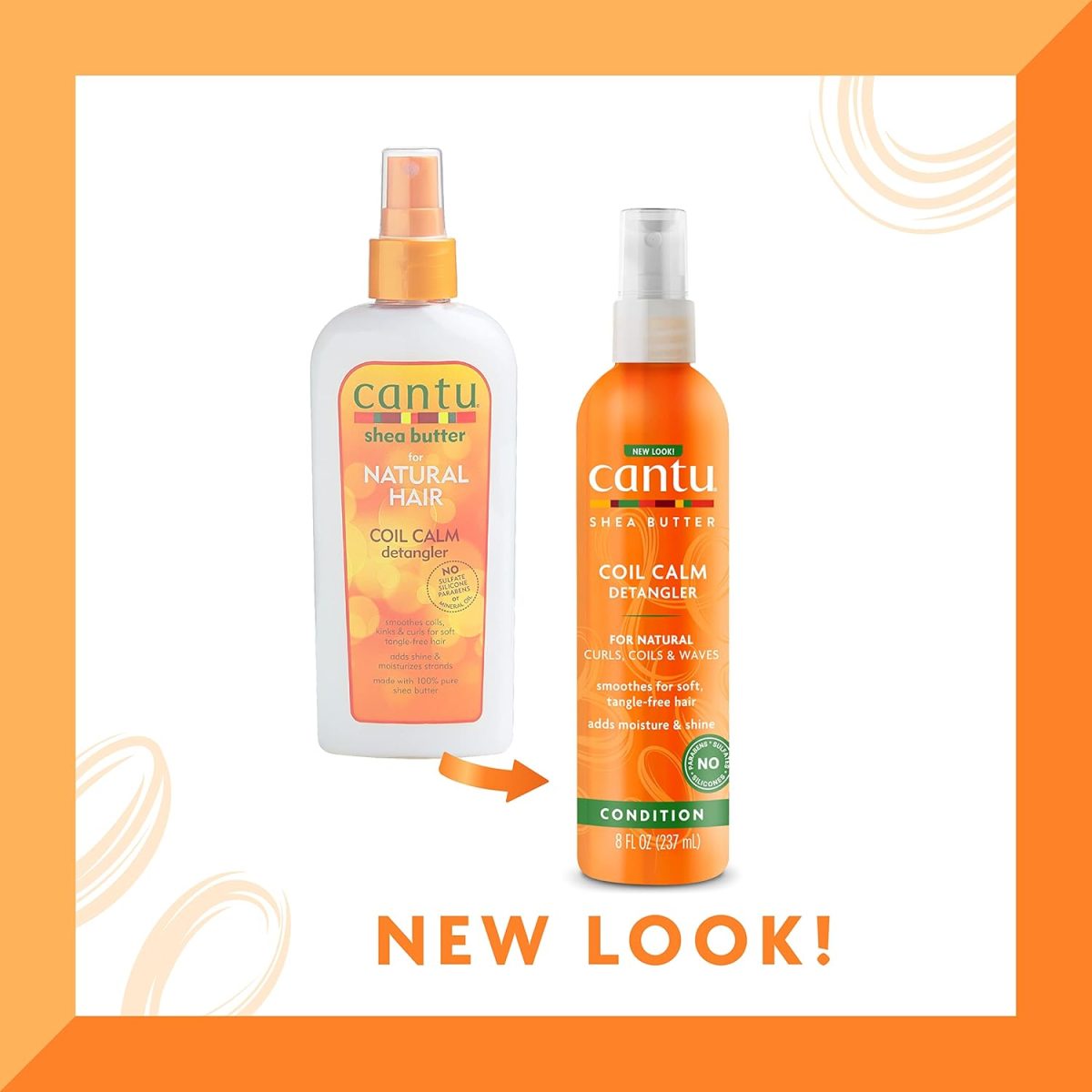 ⁦CANTU Shea Butter For Natural Hair Coil Calm Detangler, 237 ml⁩ - الصورة ⁦3⁩