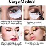⁦Joyzzz Eyeshadow Shields, 100 PCS Makeup Tape Supplies, Eyeshadow Stencil for Prevent Makeup Residue, Eyeshadow Gel Pad Patches Eyeshadow Stencils for Prevent Eyelash Extensions, Tinting⁩ - الصورة ⁦6⁩