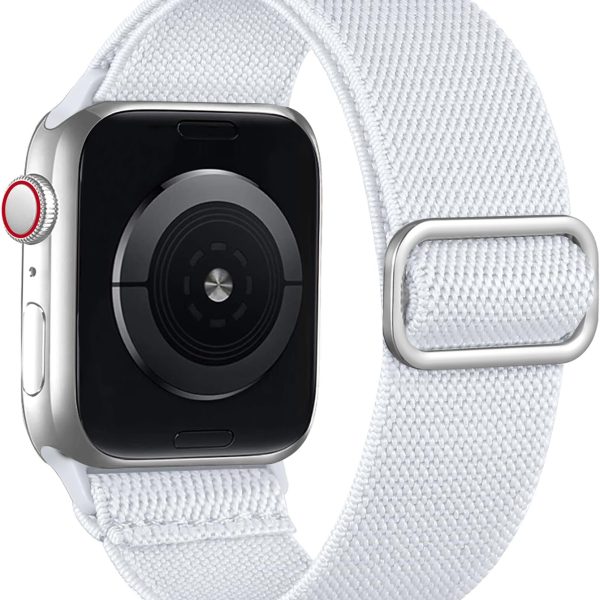 Lerobo Braided Band Compatible with Apple Watch Series 9 8 7 45mm 41mm Ultra 2 Band 49mm Series 6 5 4 SE 44mm 40mm Series 3 2 1 38mm 42mm Men iWatch Bands Womens Stretchy Nylon Solo Loop Sport Strap