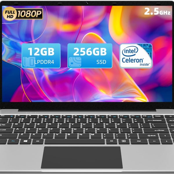 jumper Laptop, Laptop Computer with 365, 12GB RAM 512GB SSD, 14-inch FHD Display, Celeron N4000 CPU, Thin & Portable, 2.4/5G WiFi, BT4.0