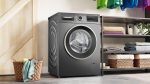 ⁦Bosch Washing Machine WGA254ZRSA Series 4, Front Load, 10 kg, 1400 RPM, Large Capacity, Stain Removal System (AntiStain System), Wrinkle Reduction, Steam Assist Ironing Technology⁩ - الصورة ⁦7⁩