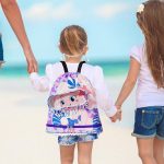 ⁦Unicorn Swimwear Girls One Pieces Rash Guard Set Flamingo Sun Suits with Sun Hat UPF 50+⁩ - الصورة ⁦4⁩