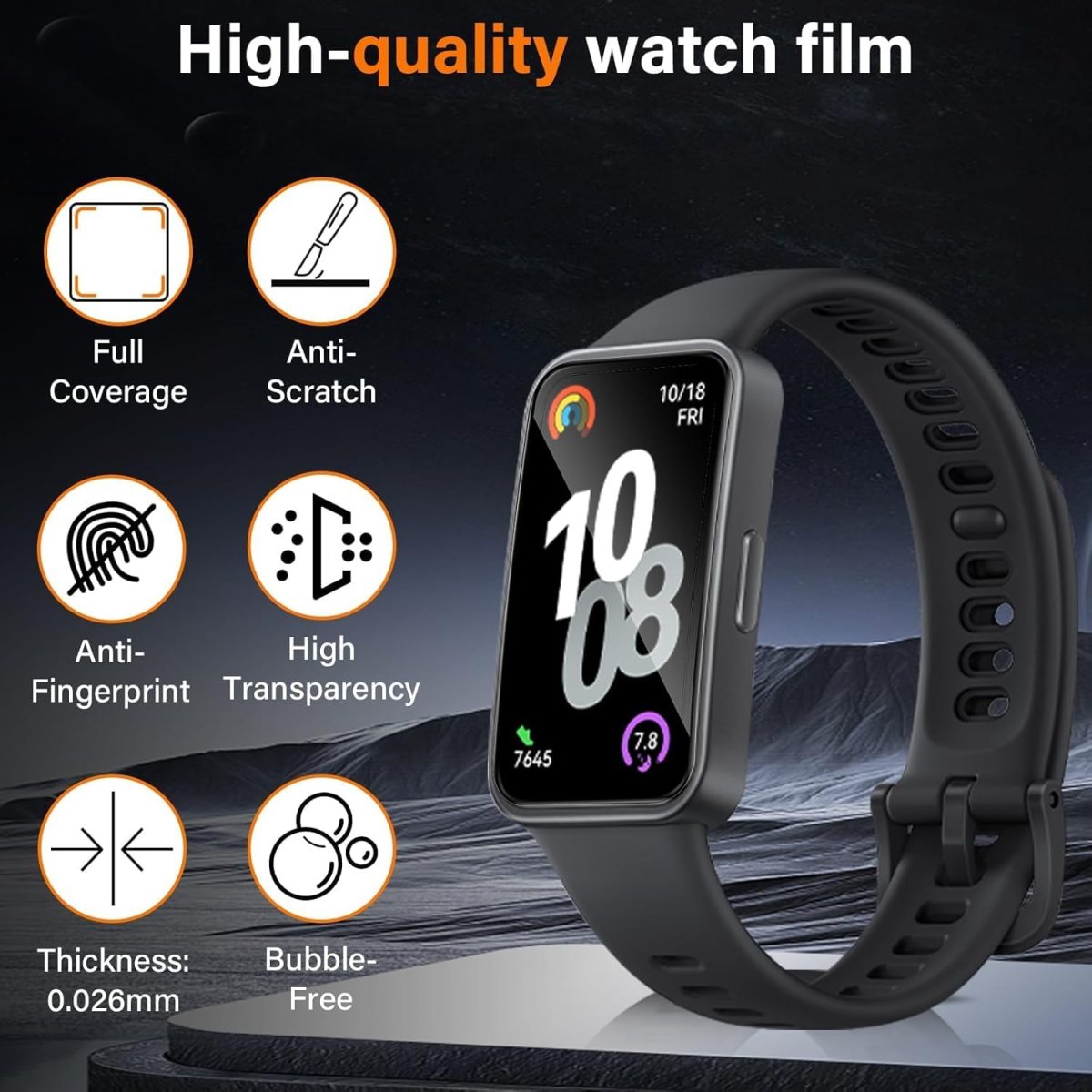 ⁦3-Pack for Huawei Band 10 Screen Protector - Flexible TPU Film with Scratch-Resistant Coating, Bubble-Free HD Clear Protection for Smartwatch Display⁩ - الصورة ⁦3⁩