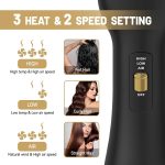 ⁦iMESA 4-IN-1 Multi-functional Hot Air Brush,1000W Hair Dryer Brush, Hair Dryer,Hair Styler Comb, 3 Speeds Temp, Hot Air Styler Black⁩ - الصورة ⁦5⁩
