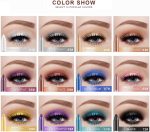 ⁦Matte Eyeshadow Pencil Set with Sharpener Cover, Long Lasting Glitter Eyeshadow Stick Waterproof Shiny Colored Sticks Metallic Eyeshadow Pencil Crayon Eye Brightener Makeu p for Women and Girls⁩ - الصورة ⁦5⁩