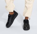 ⁦LUCKY STEP Women Fashion Sparkle Rhinestone Sneakers White Leather Low Top Tennis Shoes Lace Up Casual Comfortable Walking Shoe⁩ - الصورة ⁦6⁩