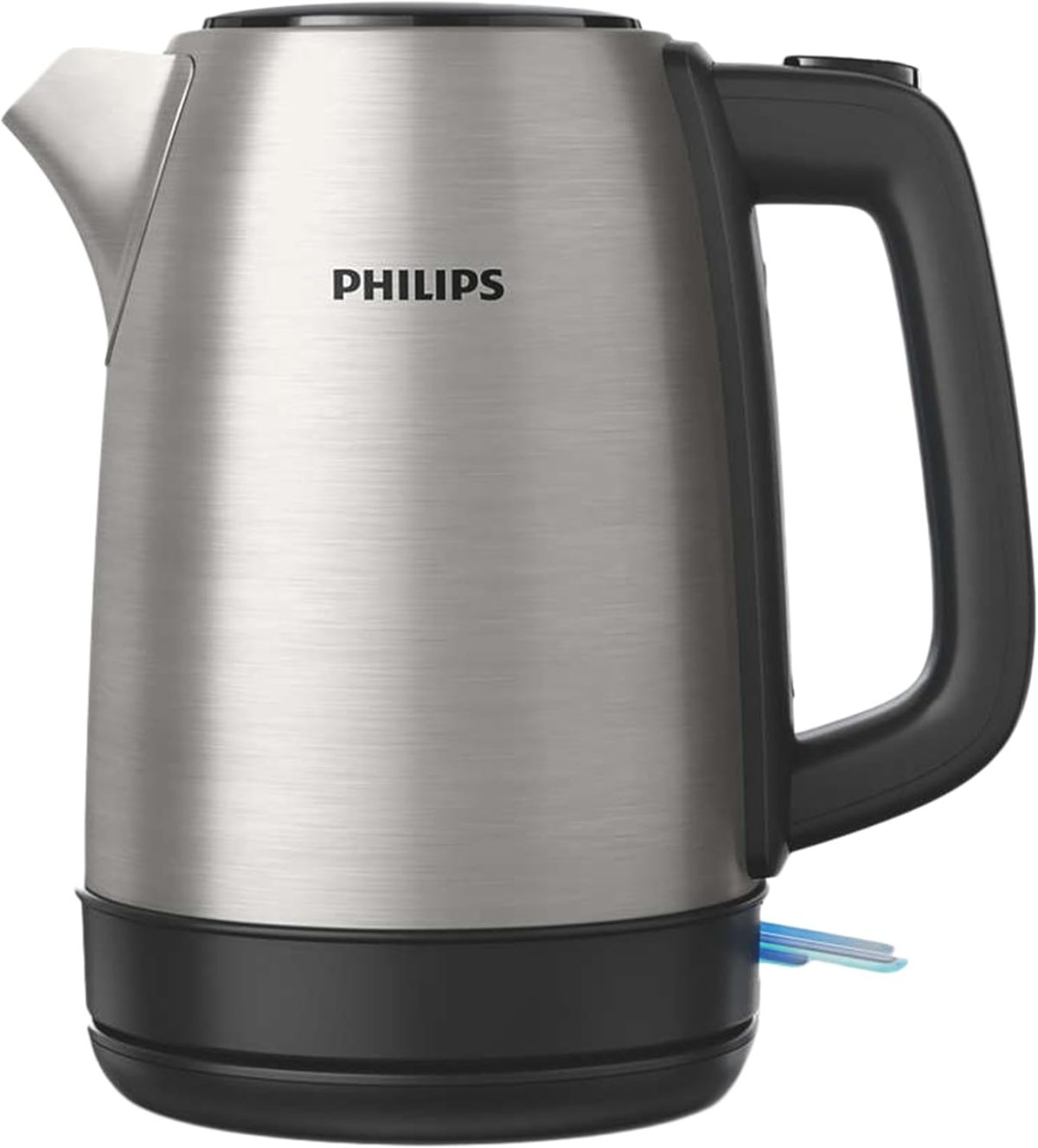 ⁦Philips 2200W Daily Collection Metal Kettle Silver And Black Hd9350/92 Stainless Steel And Black⁩ - الصورة ⁦2⁩