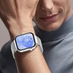 ⁦2 PCS Replacement Bands Compatible with Huawei Watch FIT4 Pro/ FIT3, Magnetic Loop Strap, Stainless Steel Wristbands Classic Business Style Metal Mesh Wristband (Black+Grey)⁩ - الصورة ⁦3⁩
