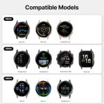 ⁦Fullmosa 20mm/22mm Watch Strap, Leather and Meex Smart Watch Strap Compatible with Amazfit/Huawei/Casio/Fossil, for Men and Women⁩ - الصورة ⁦2⁩