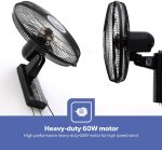 ⁦Geepas 16-Inch Table Fan | 3 Speed Settings With Oscillating/Rotating And Static Feature | Electric Wall Mount Cooling Fan For Home, Green House, Work Room Or Office Use | 2 Year Warranty⁩ - الصورة ⁦7⁩