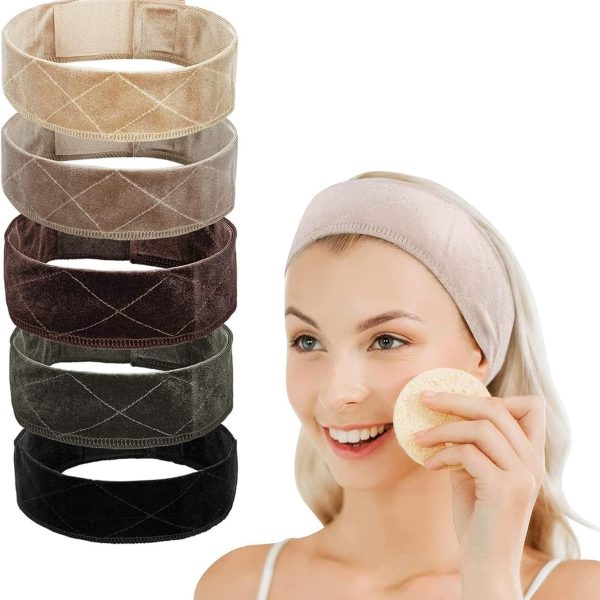 Aputue Velvet Wigs Headband, 5 Piece Set Flexible Wig Gripper Band, Secure Fit Headband for Men and Women, Ideal for Costume and Fashion