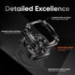⁦Metal Case for Samsung Galaxy Watch Ultra 47mm (2024/2025), Rugged 316L Stainless Steel Protective Bezel with Ceramic Back Cover, Shockproof Bumper, Full Body Armor, Multiple Colors⁩ - الصورة ⁦2⁩