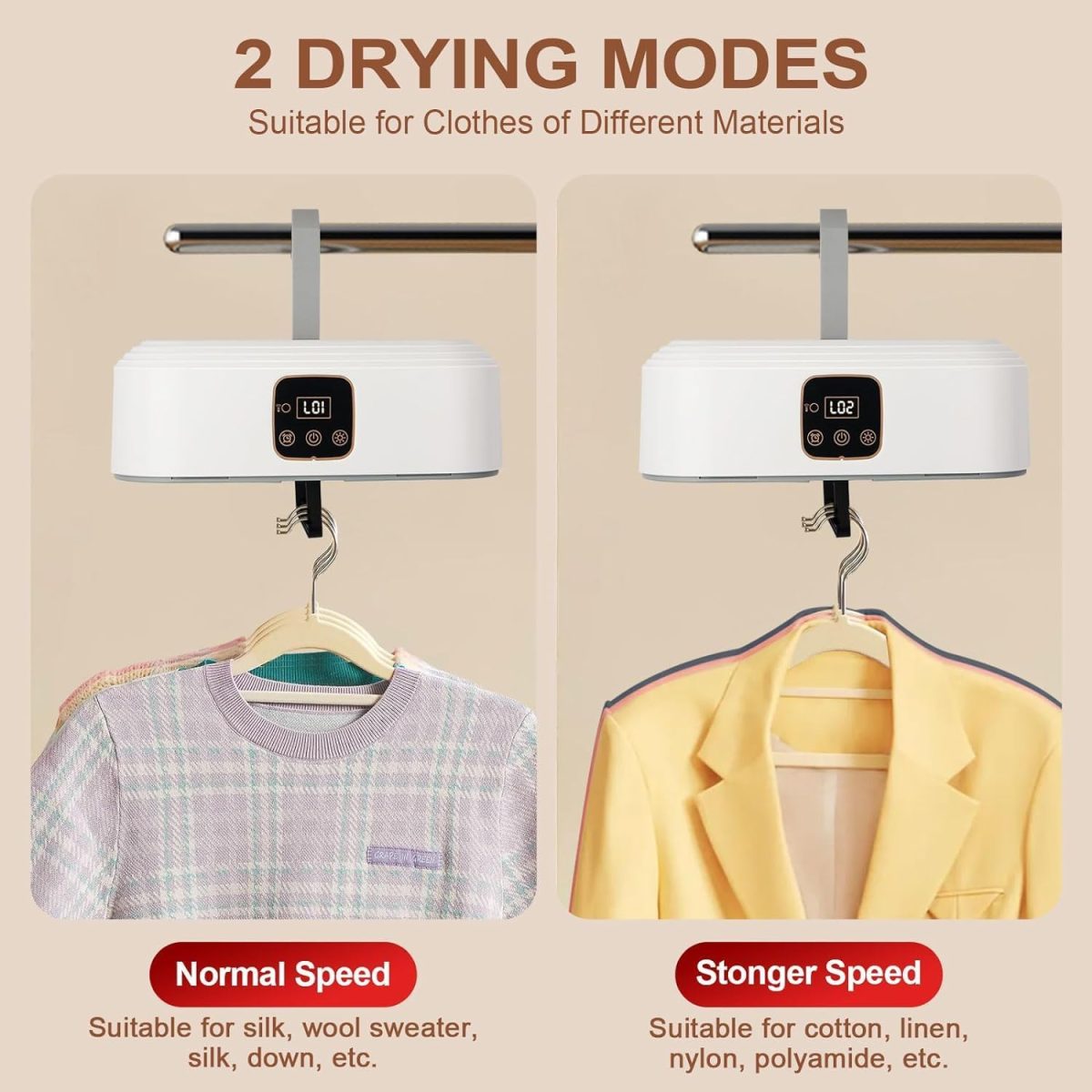 ⁦Mylindde Portable Clothes Dryer, Small Dryer Machine, Electric Clothes Dryer with Remote Dryer&Bag, Mini Laundry Dryers, Suitable for Underwear, Baby Clothes, Light Clothes⁩ - الصورة ⁦4⁩