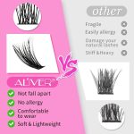 ⁦DIY Eyelash Extension Kit 280pcs Individual Lashes Cluster D Curl, 9-16mm Mix Lash Clusters with Lash Bond and Seal and Lash Applicator Tool for Self Application at Home (30D+40D-0.07D-9-16MIX KIT)⁩ - الصورة ⁦6⁩