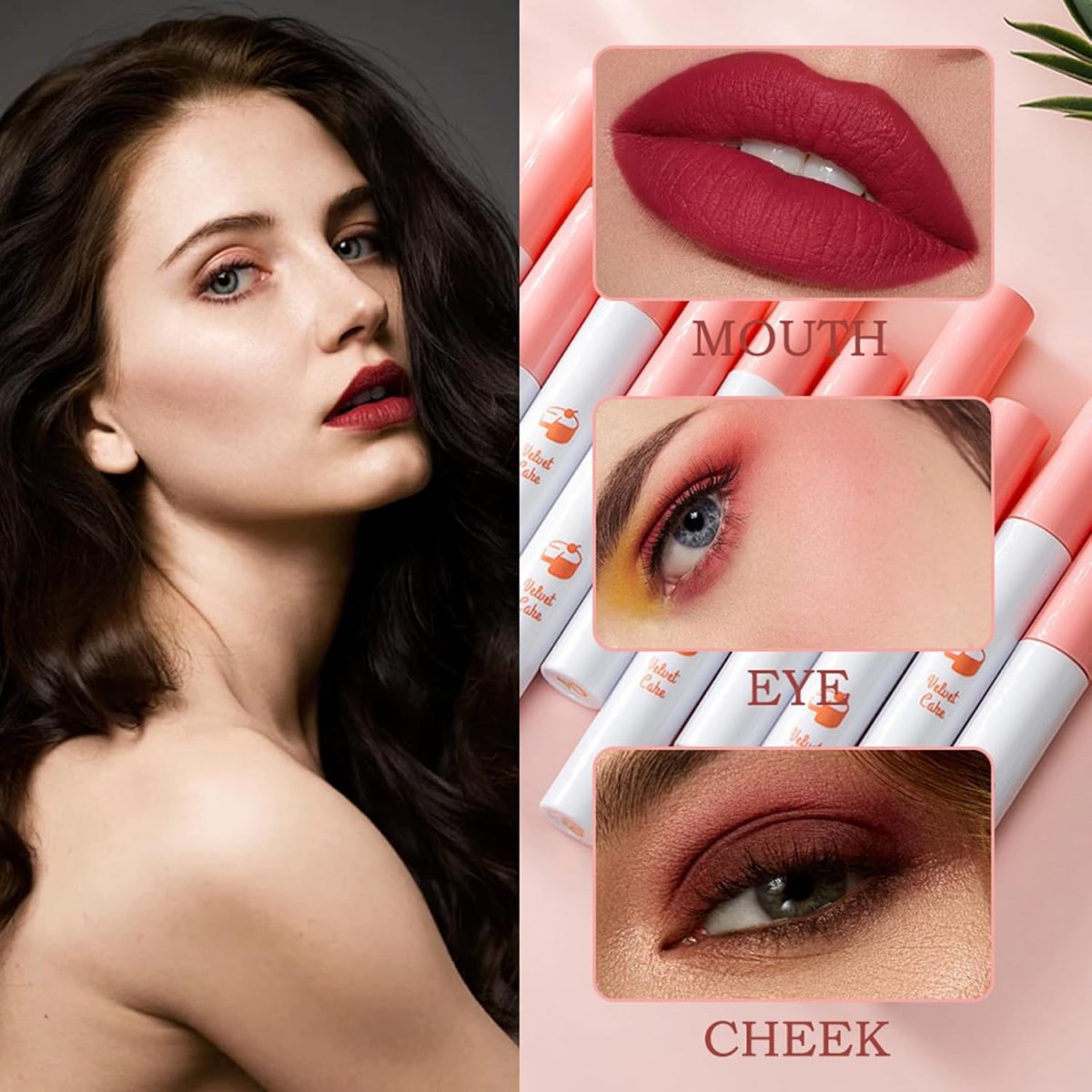 ⁦TITIMORE 10 Colors Matte Cigarette Lipstick Set - Long Lasting Liquid Waterproof Lip Gloss - Little Smoke Velvet Lipstick for Women Gift Lip Makeup⁩ - الصورة ⁦4⁩