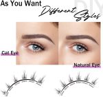 ⁦Mayhug 3D Cluster Lashes Fluffy 8-18MM Individual Eyelashes 144Pcs Lashes Cluster C Curl Lashes Individual Cluster DIY Eyelash Extensions at Home(Starry)⁩ - الصورة ⁦7⁩