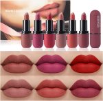 ⁦Katiluxiya 6Pcs Red Velvet Matte Lipstick Set, High Pigmented Long-Lasting Waterproof Lip Stick Lip,Moisturizing balms, Sheer tint, Shine & Glowy Finish,Stain Makeup Gift Sets. (02, color)⁩ - الصورة ⁦7⁩
