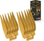 Wahl Hair Clipper Genuine Secure Fit Attachment Guard Set for Long Hair Styles and Fades, 2 Full Size Hair Clipper Guide Combs for Increased Cutting Performance - Model 3025025
