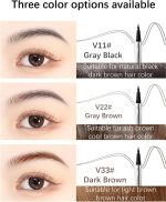 ⁦L&Wen Eyebrow Pen with Micro-Fork Tip, 2 Tip Microblade Eyebrow Pen, Waterproof Smudgeproof Long Lasting Brow Contouring Pencil, Create Natural Brows (Grey/Black)⁩ - الصورة ⁦8⁩