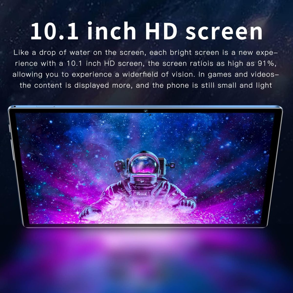 ⁦RRGEAR 10.1 Inch Tablet, 4GB RAM 128GB Storage, Eight-Core Processor,1280x800 IPS Screen, WIFI, GPS, Dual SIM Card Slots, Metal Housing (Gray)⁩ - الصورة ⁦4⁩