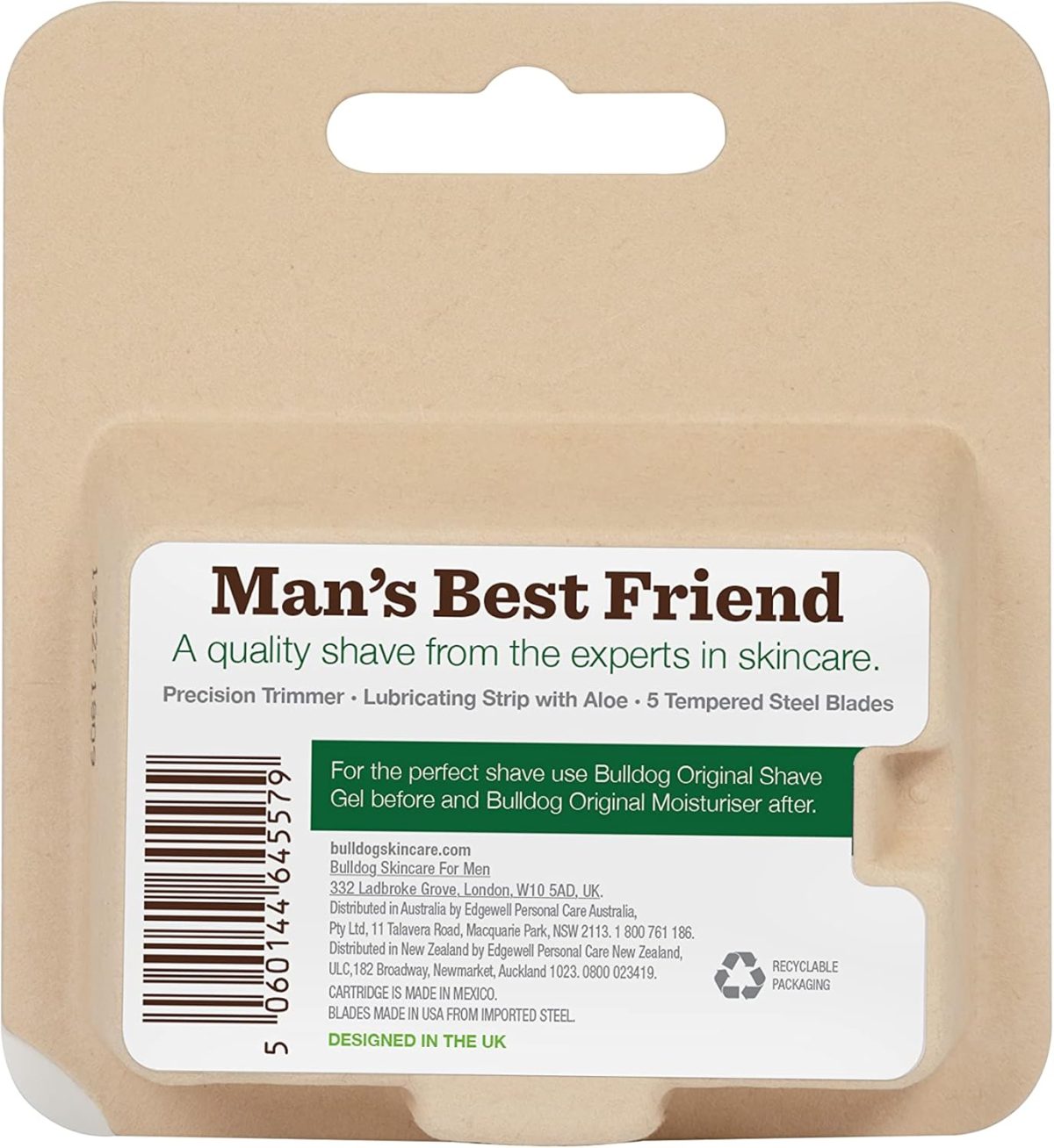 ⁦Bulldog Skincare - Original Bamboo Razor Blades for Men, (Pack of 4)⁩ - الصورة ⁦3⁩