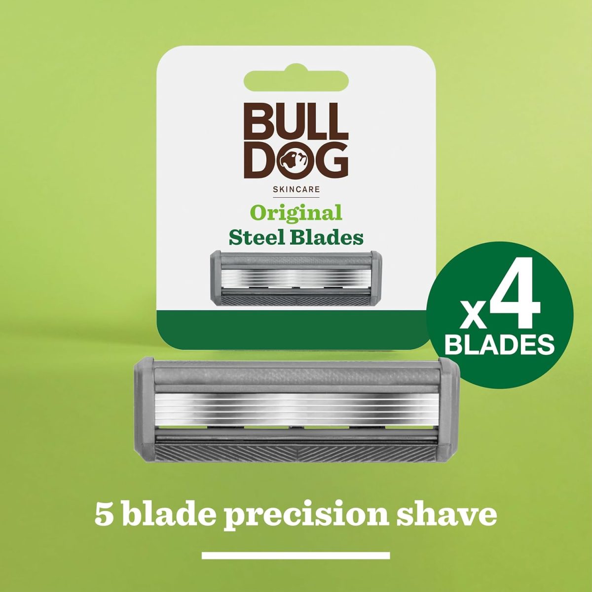 ⁦Bulldog Skincare - Original Bamboo Razor Blades for Men, (Pack of 4)⁩ - الصورة ⁦4⁩