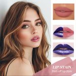 ⁦Mrettick Peel Off Lip Stain 3 Colors Matte Tattoo Peel Off Lip Liner Set Long-lasting Waterproof Nude Lip Gloss Highly Pigmented Tattoo Lip Tint Stain (#1, M)⁩ - الصورة ⁦3⁩