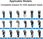 ⁦WOSEEN 3PCS Replacement Shavers-Blade Replacement for Philips No-relco R-azor HQ8 Dual-Precisions Shavers Blade-Heads⁩ - الصورة ⁦2⁩