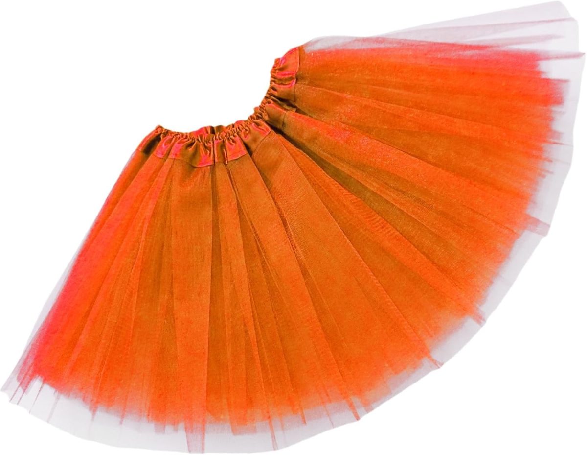 THE WHITE SHOP Kids Tutu Skirts 3 Layered Tulle, Fit Most 4-11 yrs Little & Big Girls for Dance Party Costume