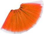 THE WHITE SHOP Kids Tutu Skirts 3 Layered Tulle, Fit Most 4-11 yrs Little & Big Girls for Dance Party Costume