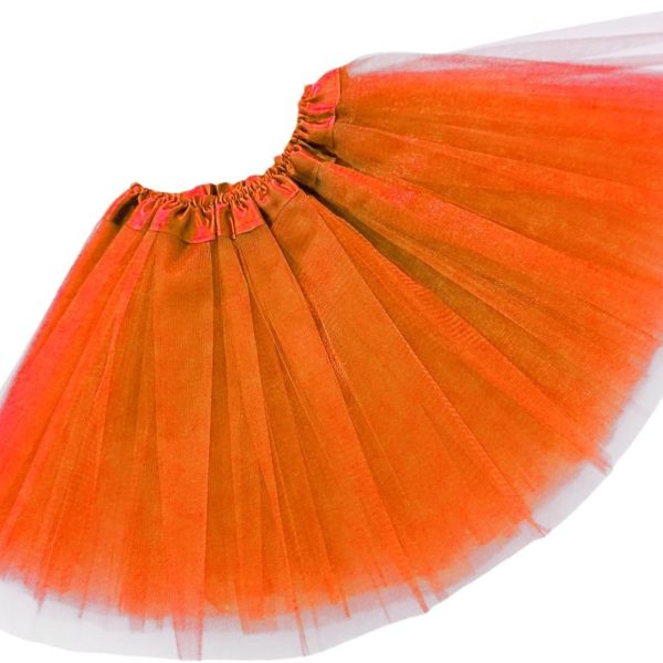 THE WHITE SHOP Kids Tutu Skirts 3 Layered Tulle, Fit Most 4-11 yrs Little & Big Girls for Dance Party Costume