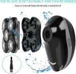 ⁦Congeowe 5-in-1 Electric Head Shaver for Bald Men – IPX7 Waterproof, Rechargeable Wet & Dry Groomer, Black⁩ - الصورة ⁦6⁩