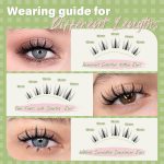 ⁦KEYYOU Fairy Lash Clusters Kit Manga Lash Extension Kit D Curl KEYYOU 144Pcs Eyelash Extension Wispy Natural Invisible Band Lash with Waterproof at Home(Fairy Kit-D-8-16MIX)⁩ - الصورة ⁦4⁩