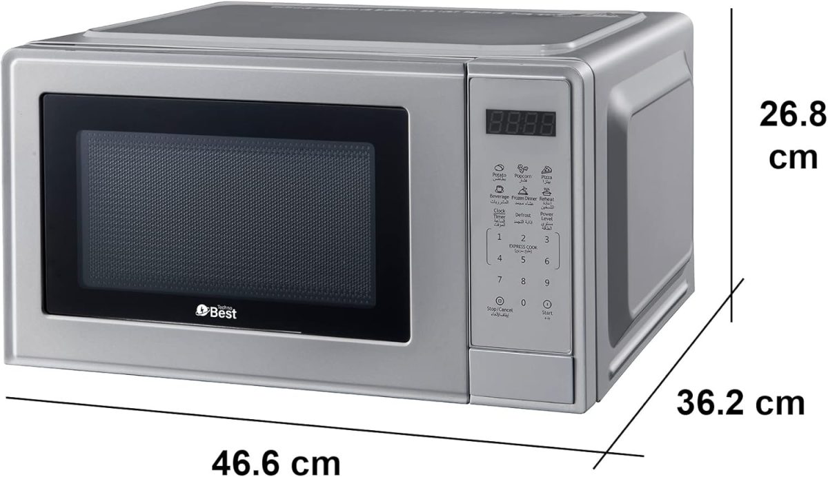 ⁦Techno Best 20 Liter 700W Microwave Oven with Push Button Control| Model No BMW-20LDS with 2 Years Warranty⁩ - الصورة ⁦3⁩